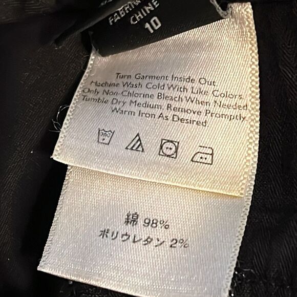 Eddie Bauer Capri Pants Mercer Fit Cropped Relaxed Zip Front Black Cotton 10 - Picture 11 of 12